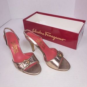 Ferragamo | Strappy sling back heels